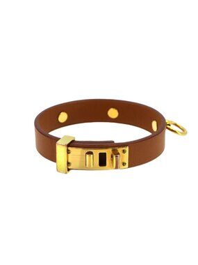 Hermes Mini Dog Anou Bracelet Swift Gold Stamp T2